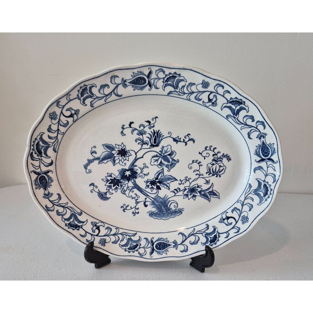 Vintage Blue Ming Tree Serving Platter 12"/1960's